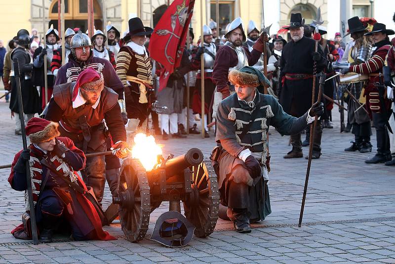 Mušketýři generála Mansfelda při dobití Plzně.