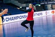 Katka Dresslerová už si zatrénovala v dějišti šampionátu, ve čtvrtek  čeká české házenkářky v Dánsku úvodní utkání s Kongem.