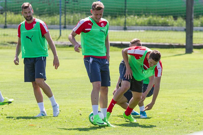 První trénink FC Viktorie Plzeň s trenérem Pavlem Vrbou