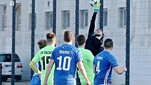 Krajský přebor (18. kolo): TJ Sokol Plzeň-Černice (na snímku fotbalisté v modrých dresech) - FK Tachov 0:3.