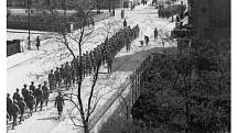 Fotografie z osvobození Plzně v roce 1945