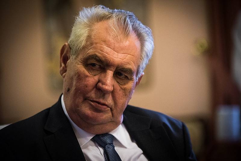 Prezident Miloš Zeman při exkluzivním rozhovoru pro Deník