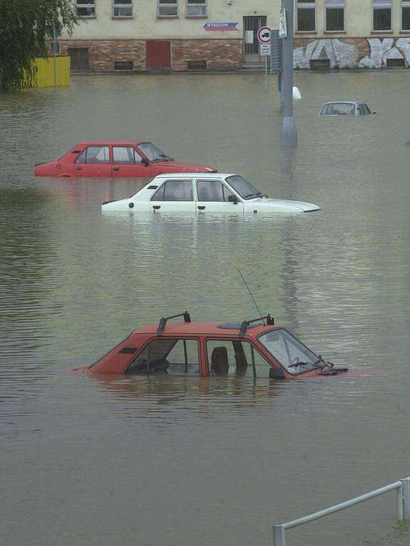 Povodně v Plzni - 13. srpna 2002