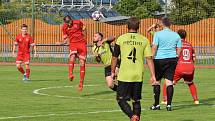 Tachov (v červeném) vs. Nečtiny (I. B třída, skupina A) 8:0.