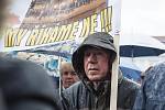 Demonstrace za nezávislost justice na náměstí Republiky v Plzni