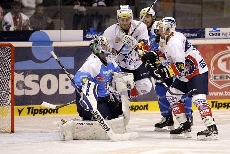 Hokejové utkání Tipsport extraligy v ledním hokeji mezi HC ČSOB Pojištovna Pardubice a HC Plzeň 1929 v pardubické ČEZ Areně.