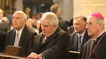 Prezident Miloš Zeman v katedrále sv. Bartoloměje