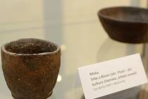 Nádoby pocházející z eneolitického naleziště v nedalekých Srbech vystavuje muzeum pohromadě poprvé