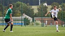 2. kolo FORTUNA divize A: SK Horní Bříza (zelení) - FC Rokycany (fotbalisté v bílých dresech) 1:4 (1:2).