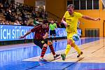 1. Futsal liga (17. kolo): SK Interobal Plzeň (futsalisté v červeno-černých dresech) - 1. FC Nejzbach Vysoké Mýto (žluté dresy) 27:0 (13:0).