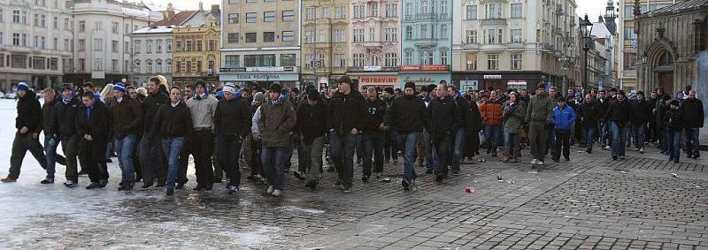 Fanoušci Schalke 04 v Plzni