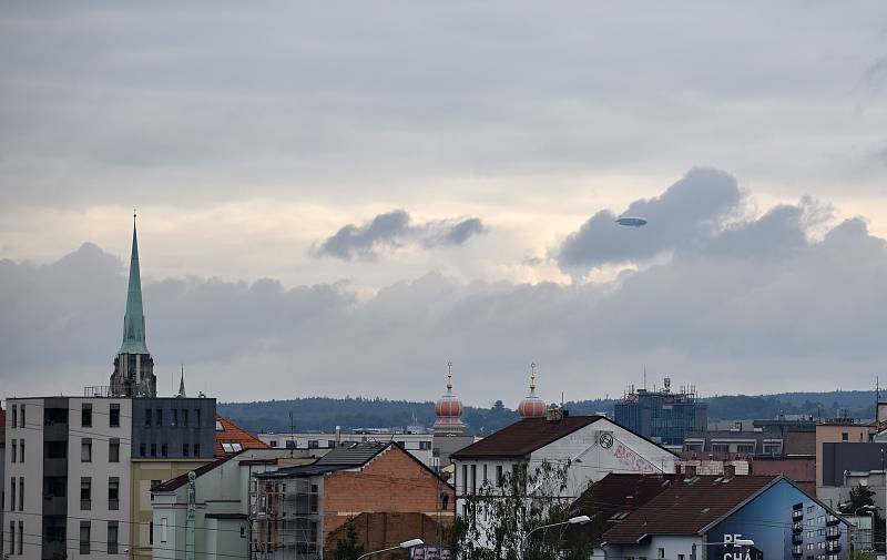 Průlet vzducholodi Zeppelin nad Plzní, 17. 9. 2021