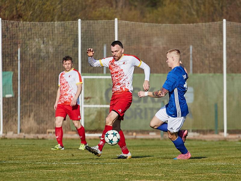 18. kolo KPM: Černice (modří) vs. Slavia Vejprnice 1:1 (6:7 na penalty)