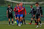 9. kolo ČLD U19: FC Viktoria Plzeň U19 B (na snímku fotbalisté v červenomodrých dresech) - SK Dynamo České Budějovice U19 B 3:0 (1:0).