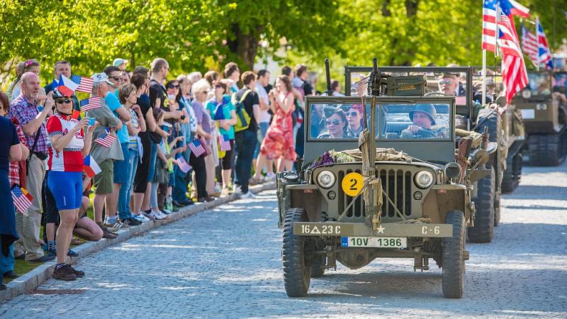 Příjezd konvoje Ride of Freedom na Boleveckou náves