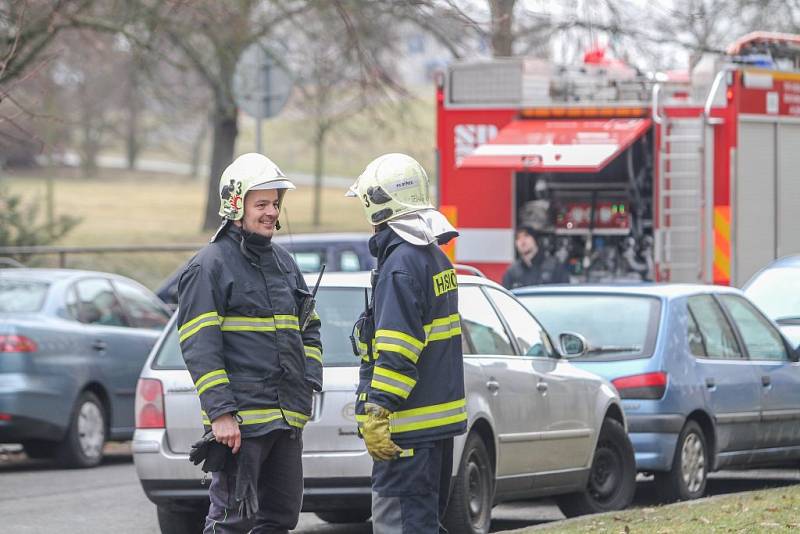 Požár bytu v Revoluční ulici v Plzni