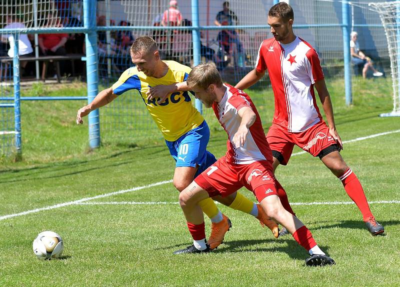 První výhru v rámci letní přípravy si připsali na účet fotbalisté karlovarské Slavie, když porazili Teplice B 2:0.