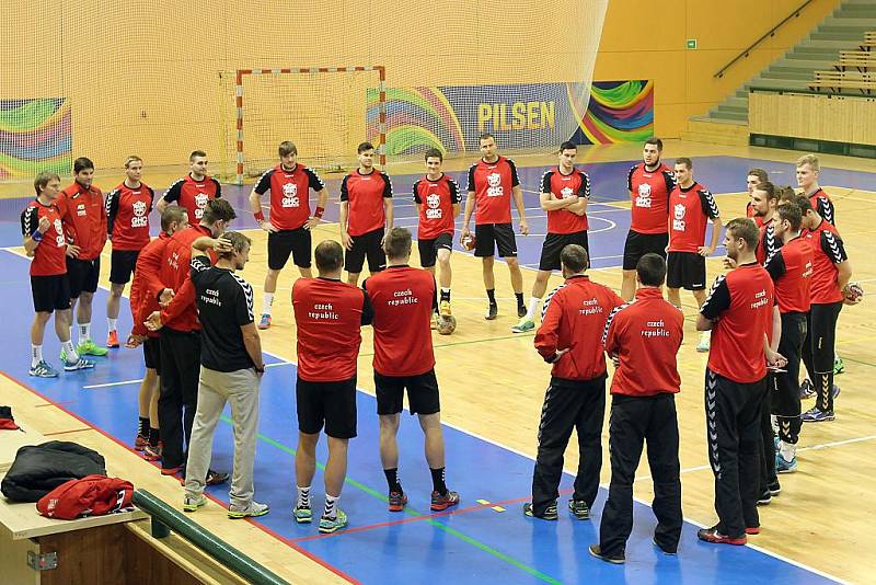 Příprava české házenkářské reprezentace v Plzni