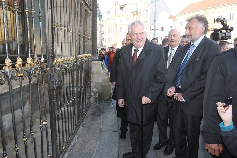 Prezident Miloš Zeman u andělíčka