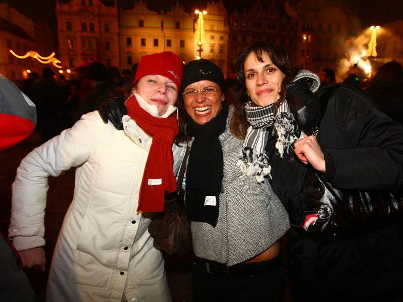 Krajská metropole zažila v noci na čtvrtek bujaré oslavy příchodu nového roku