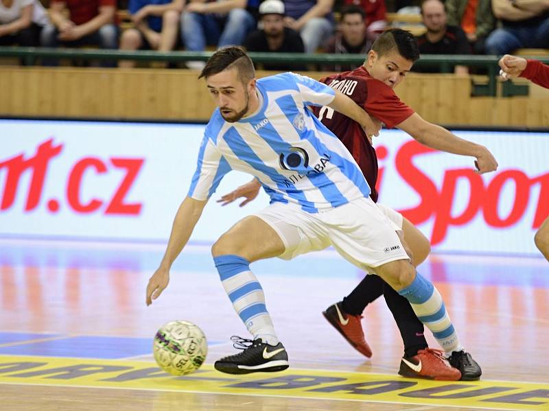 Třetí zápas semifinále play off VARTA futsal ligy mezi Interobalem Plzeň a AC Sparta Praha.