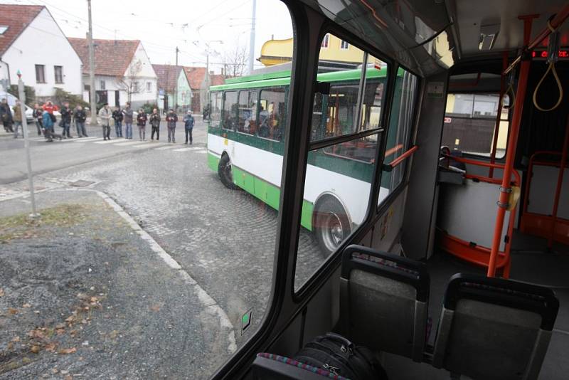 Poslední jízda trolejbusu 15 TrM v Plzni