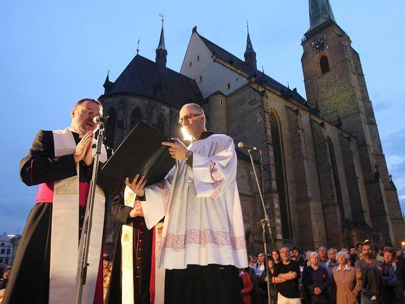 Slavnostní spuštění kašen na náměstí Republiky v Plzni