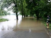 Povodeň ve Štěnovicích.