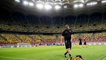 Hráči Viktorie Plzeň na stadionu Arena Nationala v Bukurešti. 