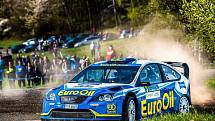 Posádka EuroOil teamu Václav Pech jun., Petr Uhel s vozem Ford Focus WRC.