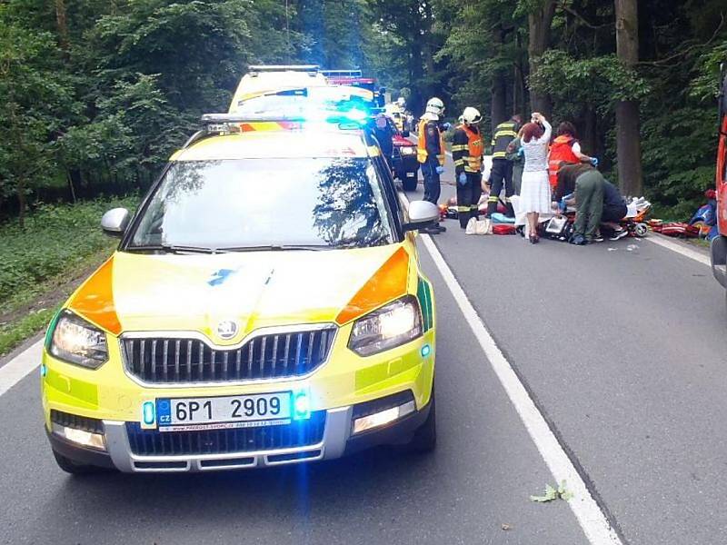 Hromadná dopravní nehoda u Horní Břízy