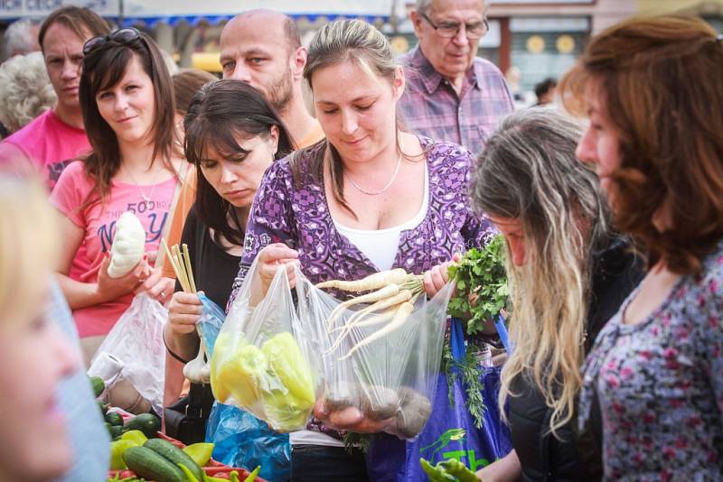 Farmářské trhy na náměstí Republiky v Plzni