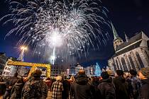 Novoroční ohňostroj 2020 v Plzni