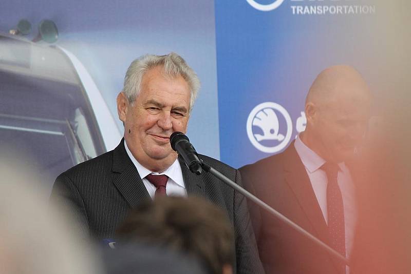 Prezident Miloš Zeman ve Škodě Transportation