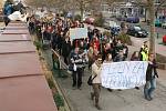 Protestní pochod studentů proti reformám vysokých škol