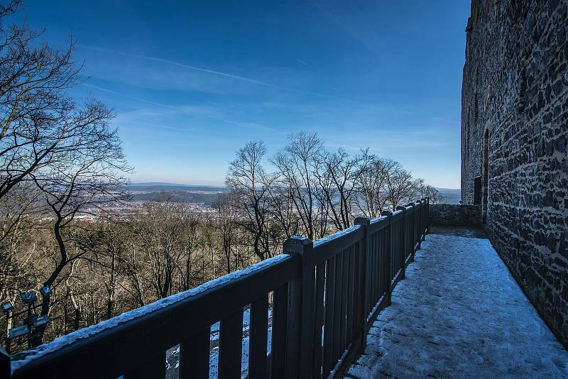 Starý Plzenec, hrad Radyně bez turistů.