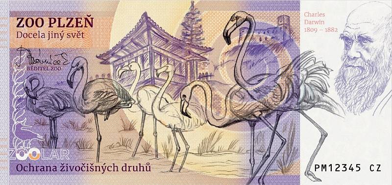 Suvenýrová bankovka Zoo Plzeň 