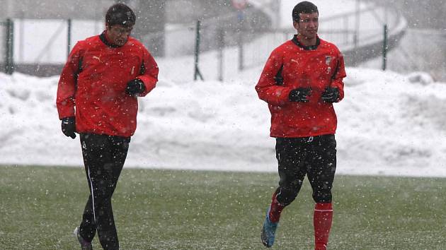 První trénink fotbalistů Viktorie Plzeň v roce 2011