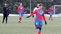 Zimní příprava, 21. ledna 2023: FC Viktoria Plzeň B - SK Klatovy 1898 (fotbalisté v bílých dresech) 7:1 (4:1).