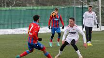 Zimní příprava, 21. ledna 2023: FC Viktoria Plzeň B - SK Klatovy 1898 (fotbalisté v bílých dresech) 7:1 (4:1).