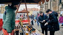 Farmářské trhy na náměstí Republiky v Plzni