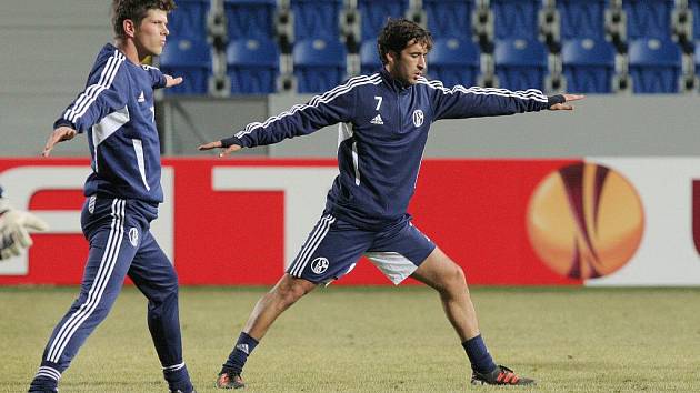 Trénink Schalke 04 v DOOSAN Areně v Plzni