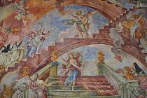 Nástropní freska v chotěšovském klášteře je jednou z největších a nejkrásnějších nástropních fresek v západních Čechách.