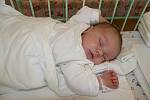 Jakub (4,70 kg, 54 cm) se narodil jako prvorozený syn Kláry a Jana Lovásových z Dobřan 8. července v 9.51 hod. v Mulačově nemocnici