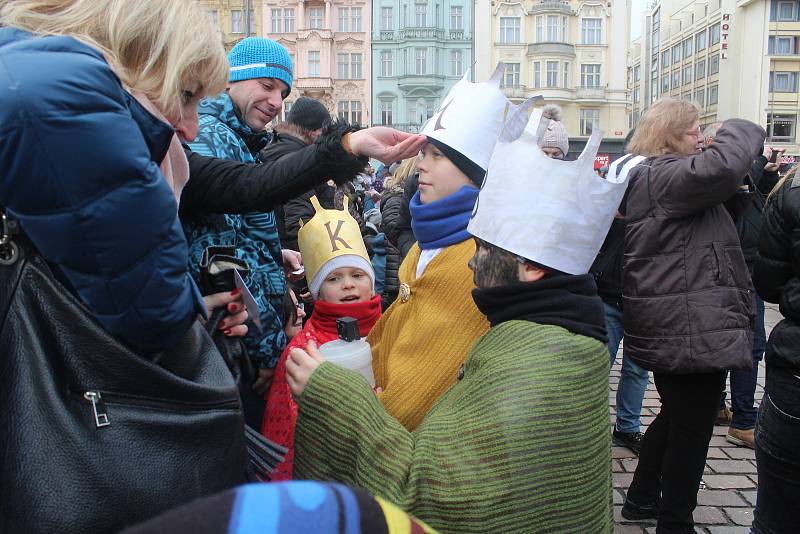 Tříkrálový průvod vyšel v neděli z plzeňského náměstí Republiky