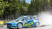 Václav Pech s Petrem Uhlem z plzeňského EuroOIl invelt teamu odstartují do Rallye Hustopeče s vozem Ford Fiesta R5 (na snímku). Foto: archiv EuroOIl invelt teamu