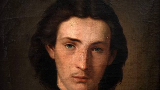 Autoportrét Gottfrieda Lindauera. Tento obraz je ve vlastnictví Západočeského muzea v Plzni.