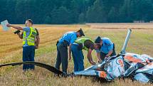 Havárie vrtulníku u Rybnice na severním Plzeňsku