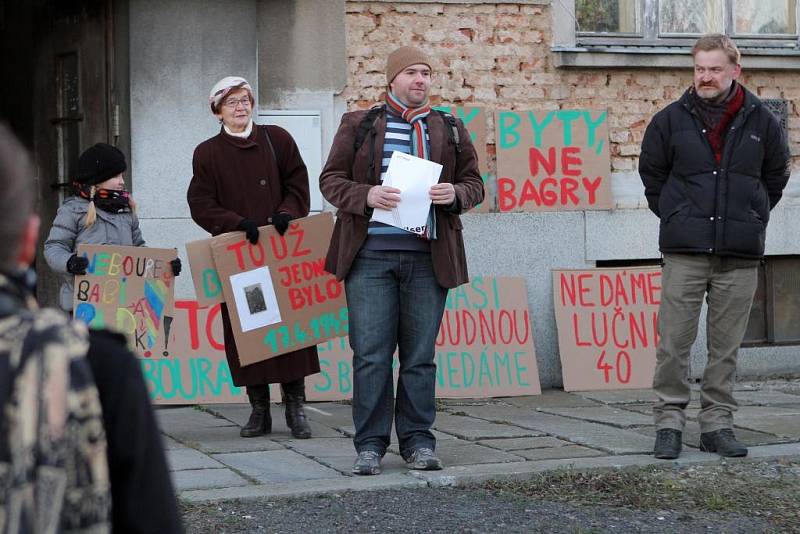 Protest Roudeňáků proti demolici domu č. p. 40