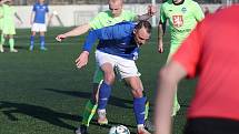 Krajský přebor (18. kolo): TJ Sokol Plzeň-Černice (na snímku fotbalisté v modrých dresech) - FK Tachov 0:3.